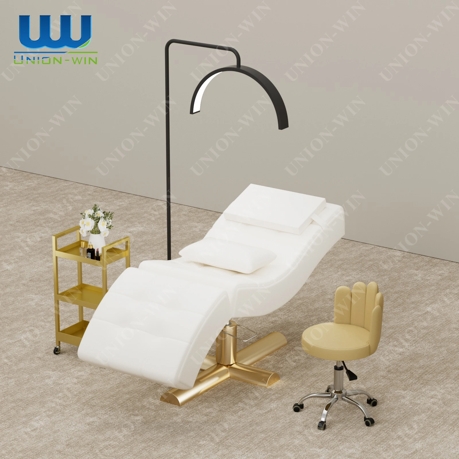 

Union Win Memory Foam Backrest Mattress Eyelash Extension Set For Salon Curve Beauty Cover Facial Massage Lash Bed