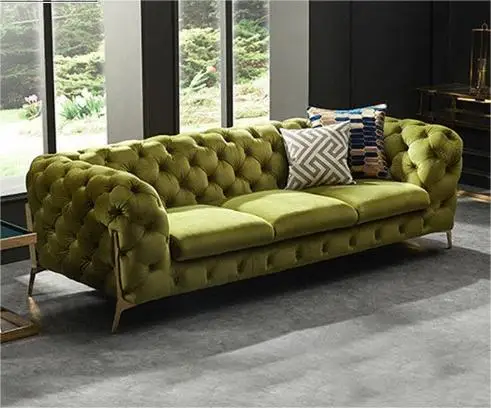 

Nordic Light Luxury Two-Person Sofa Atmospheric Fabric Modern Design for Villa Apartment Living Rooms Furniture Sofa