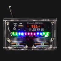 Radio Audio DIY Kit, Power Amplifier Bluetooth Speaker with Spectrum FM Electronic Production Welding Exercise