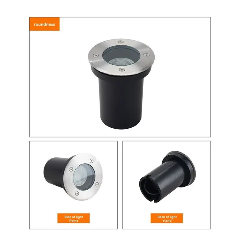 Carcasa Redonda para Bombilla GU10 NOCM, para Iluminación Exterior de Suelo, Carcasa para Lámpara Subterránea