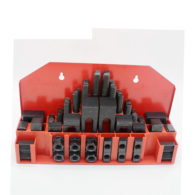 

58 piece set of hardened combination pressure blocks, drilling machine tool, milling machine fixture, milling machine pressure