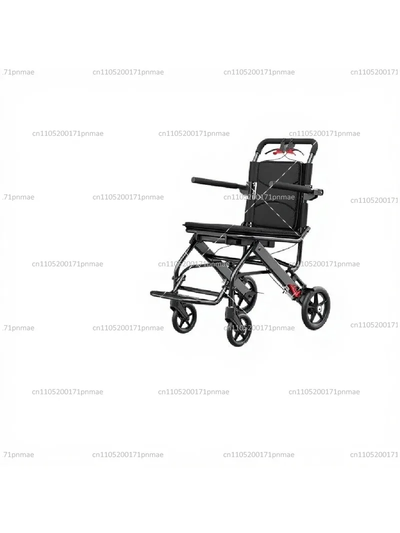 Lightweight Folding Wheelchair for Elderly Portable Travel Mobility Chair Hand Push Airplane Approved
