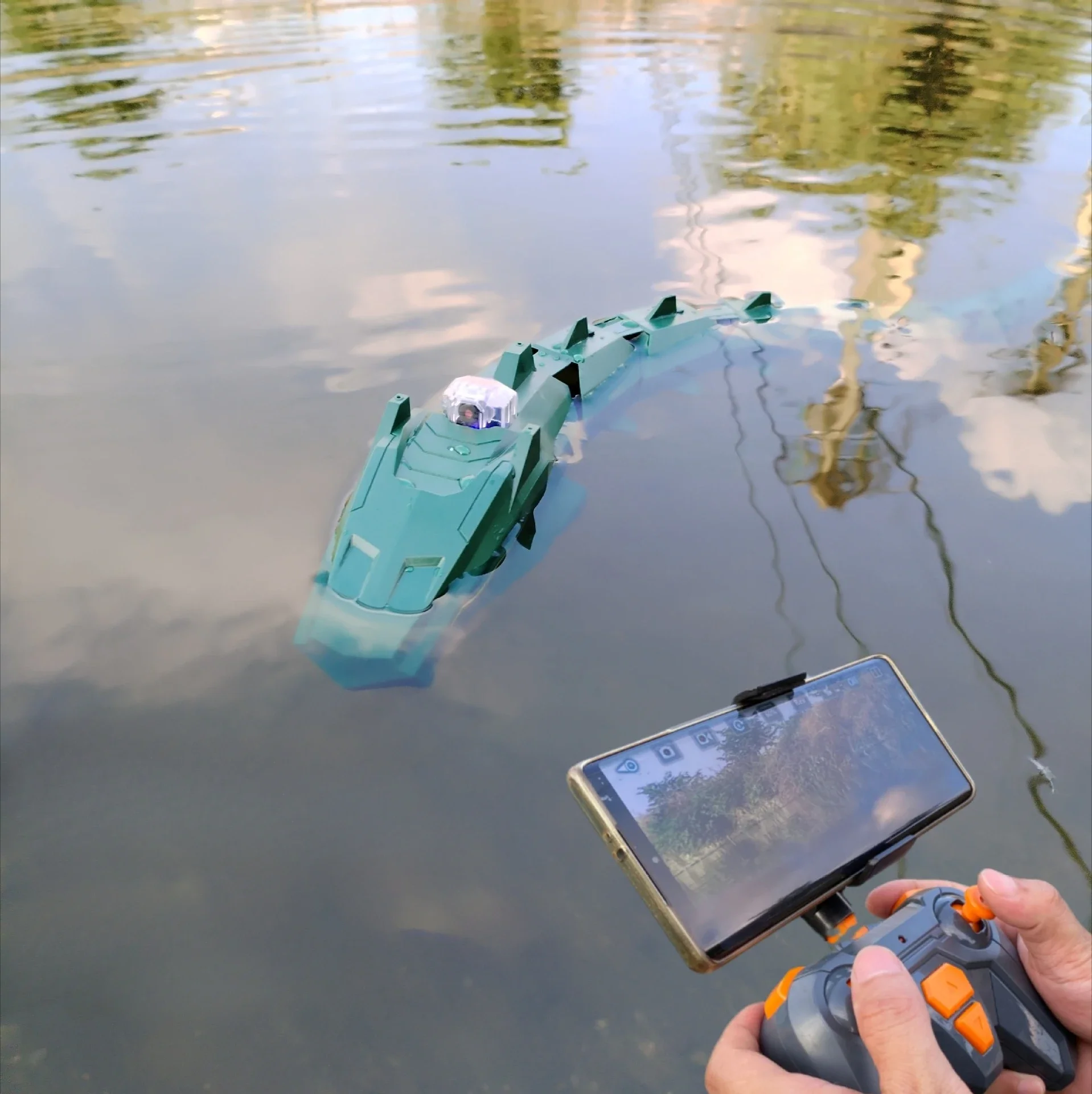 RC Boats New Pattern Remote Control Python Snake with High Definition Camera Wireless Real-time Filming and Recording Water Boat