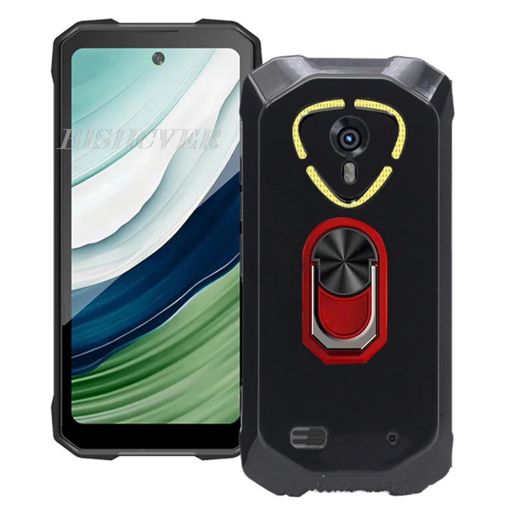 For Cubot KingKong Mini 4 4.7" KingKongMini4 Mini4 Back Ring Holder Bracket Case Smartphone TPU Soft Silicone Cover