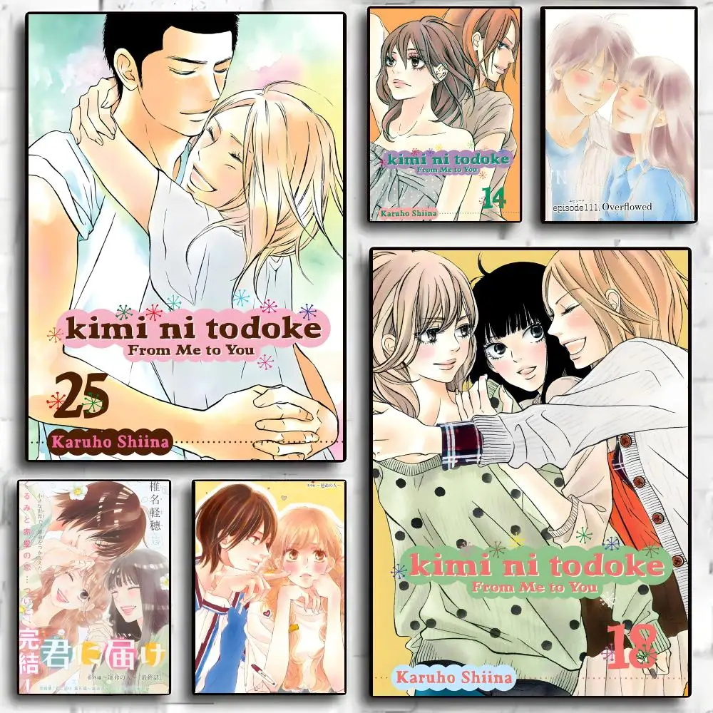 Anime Kimi Ni Todoke: From Me To You Poster Self-adhesive Living Room Bedroom Party Bar Decor Moisture-proof Fade-resistant
