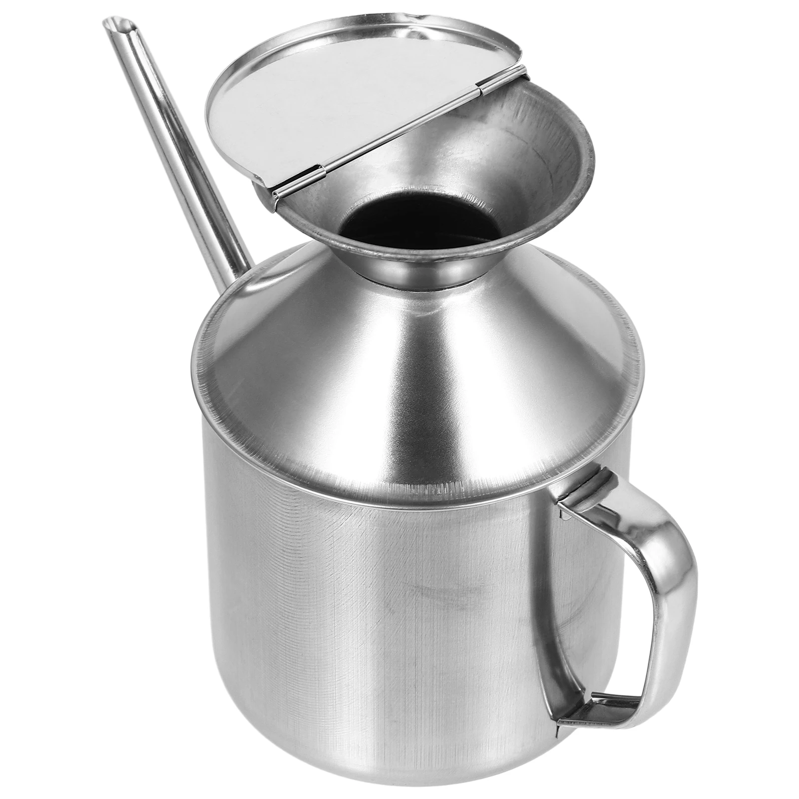 

1pc Stainless Steel Pot Soy Sauce Dispenser Storage Container Kitchen Tool Olive Container Filter Oil Pot Cooking Oil Dispenser
