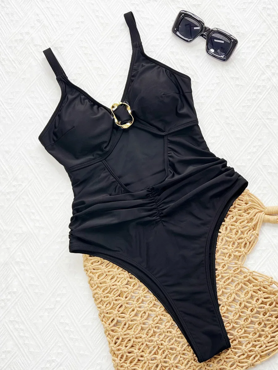 

Tummy Cut Out Female Swimwear One Piece Swimsuit Women High Leg Cut Monokini Bather Bathing Suit Swim Beach Wear Lady Bodysuit