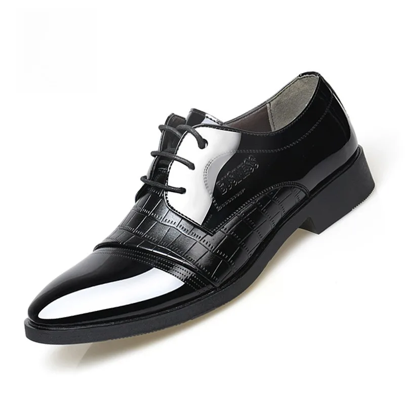 

patent leather shoes for man black brown formal shoes man wedding dress suit party office shoes man zapato caballero