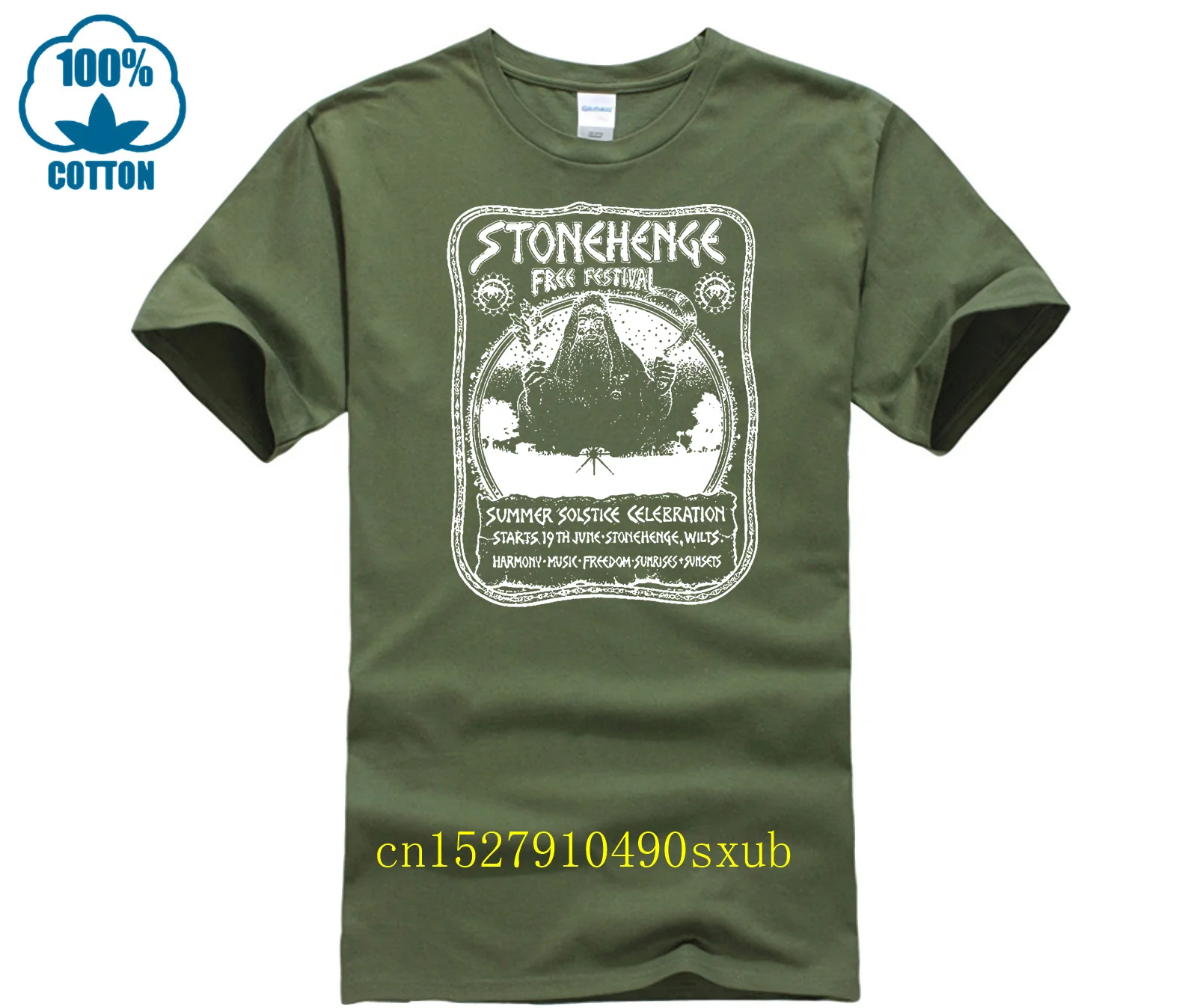 Stonehenge Festival T Shirt 1974 Psychedelic Rock Hawkwind Eloy Ozric Tentacles Unisex Size S 3Xl