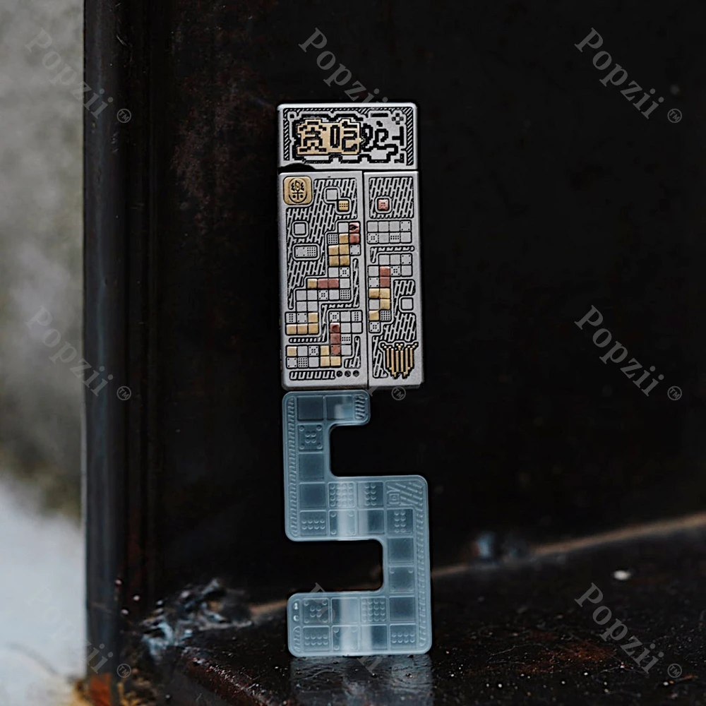 YOLO STUDIO NO FIRE aleación de titanio grabado alivio del estrés juguete dedo Spinners Fidget Slider múltiples formas para jugar juguetes de ansiedad