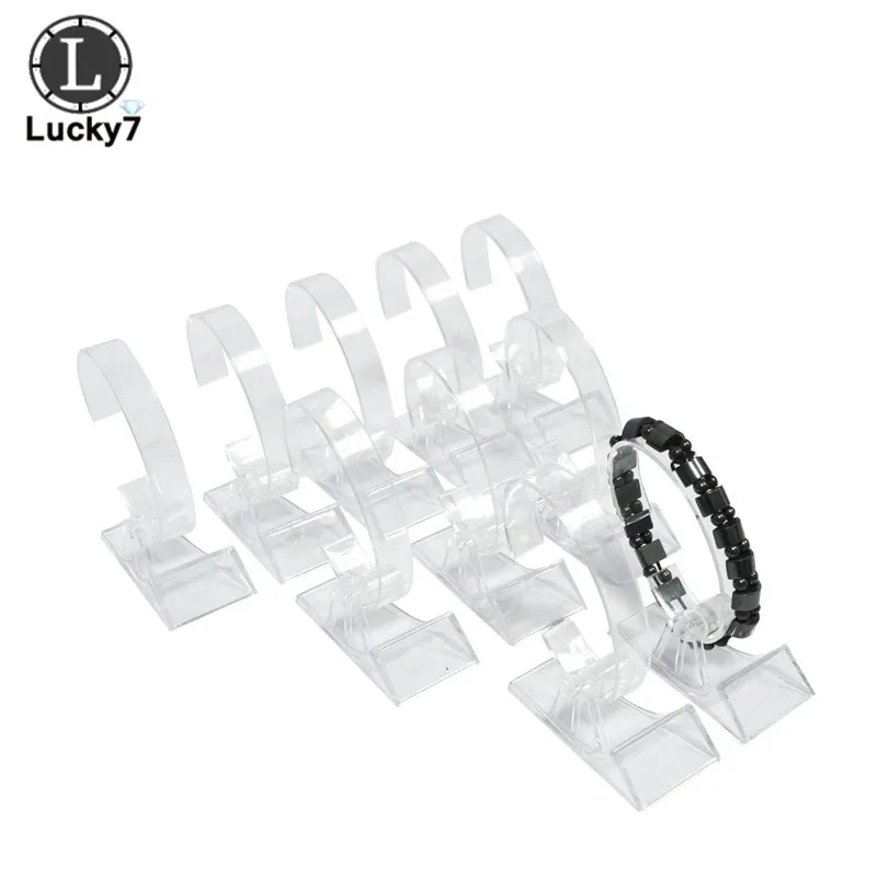 Acrylic 10pcs/Lot Watch Display Rack Clear Rotating Bracelet Bangle Chain Organizer Storage Holder Watch Stand