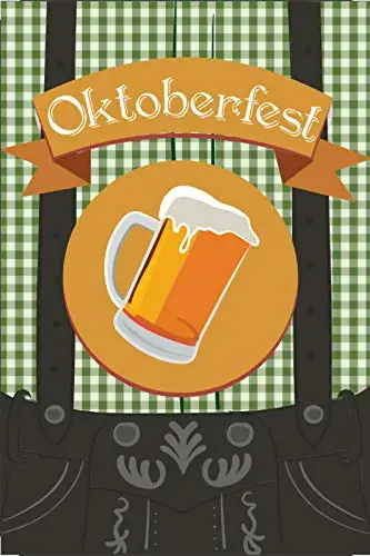 Oktoberfest Collage Theme Metal Tin Sign 8x12 Inch Home Kitchen Travel Decor Retro Tin Sign