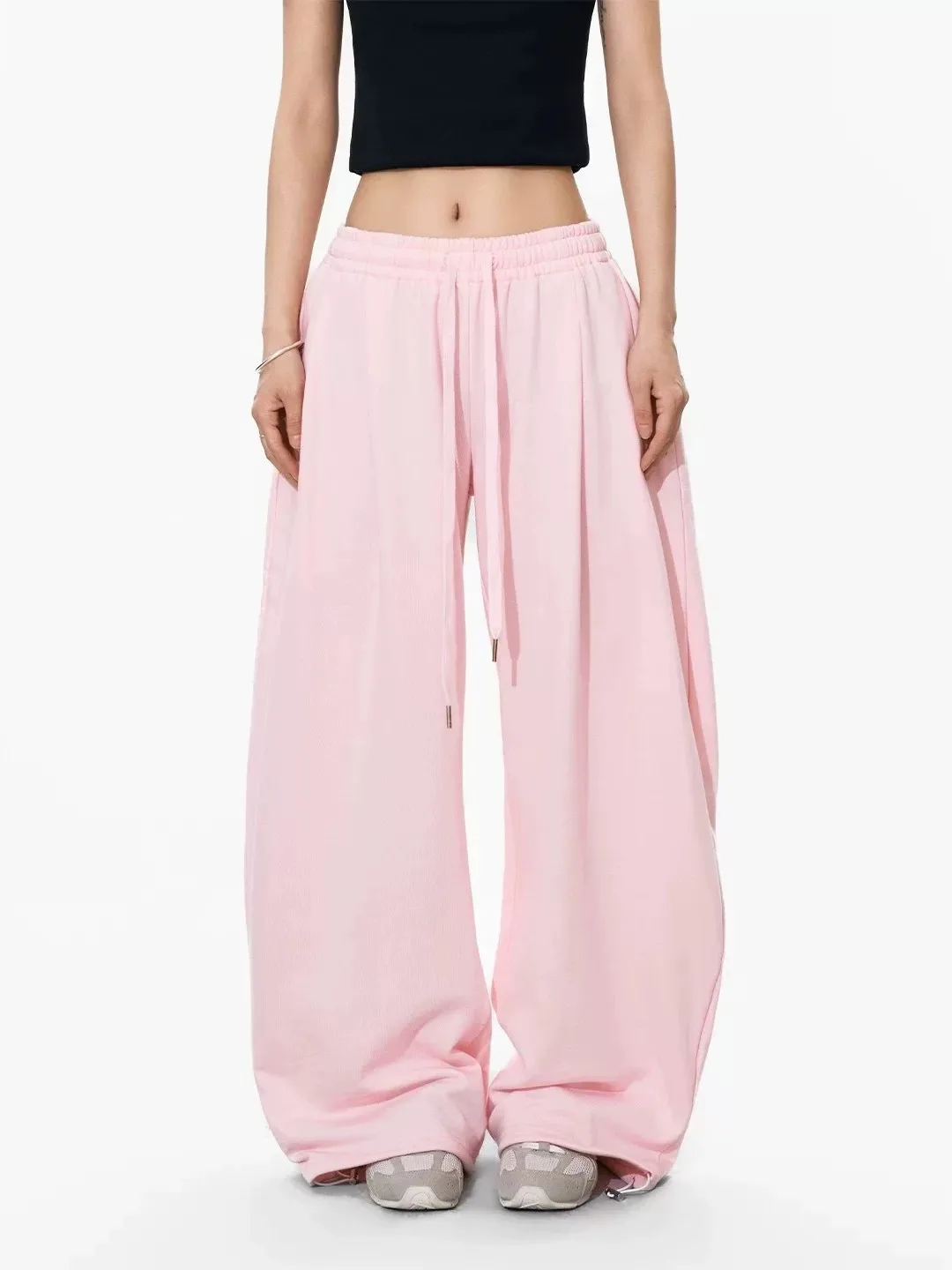 Loose Comfortable Women's Sporty Sweatpants Casual Pants Jazz Dance Wide Leg Long Trousers American Lazy Relaxing Style