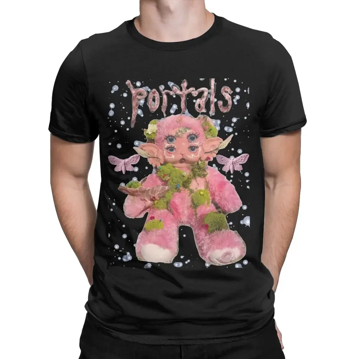 Men's T-Shirts Melanie Martinez Portals Vintage Cotton Tees Short Sleeve T Shirt Crewneck Tops