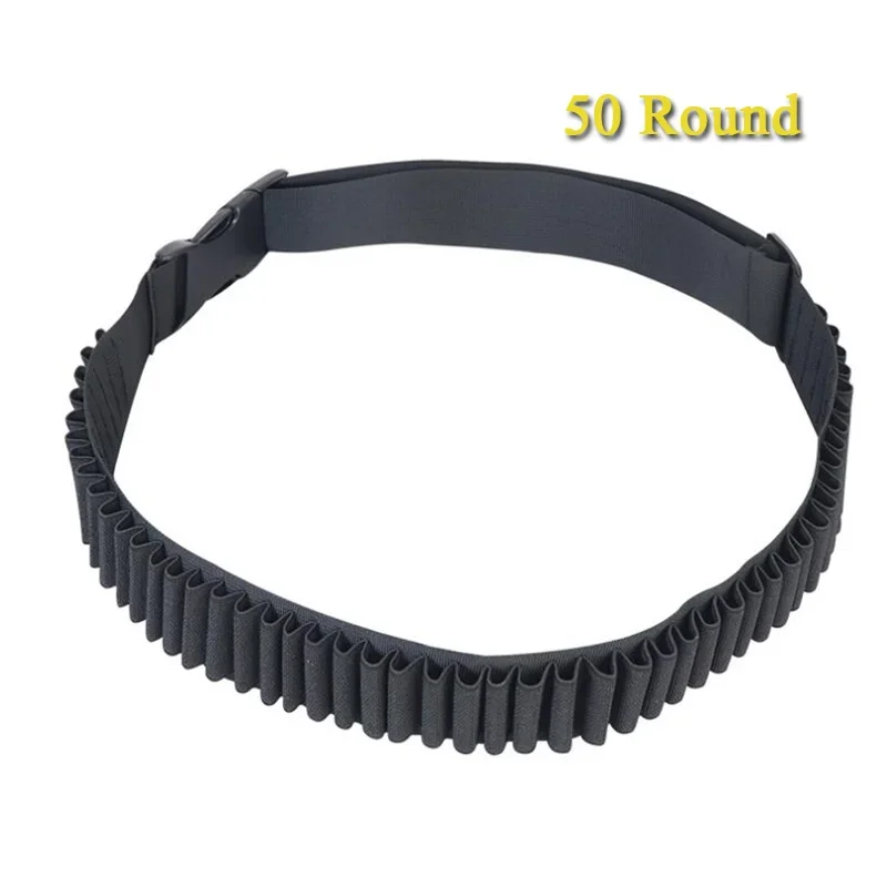 124*5cm Bullet Shell Holder Cartridge Belt Tactical 50 Shotgun Shell Bandolier Belt Hunting 12/20GA Ammo Holder Belt