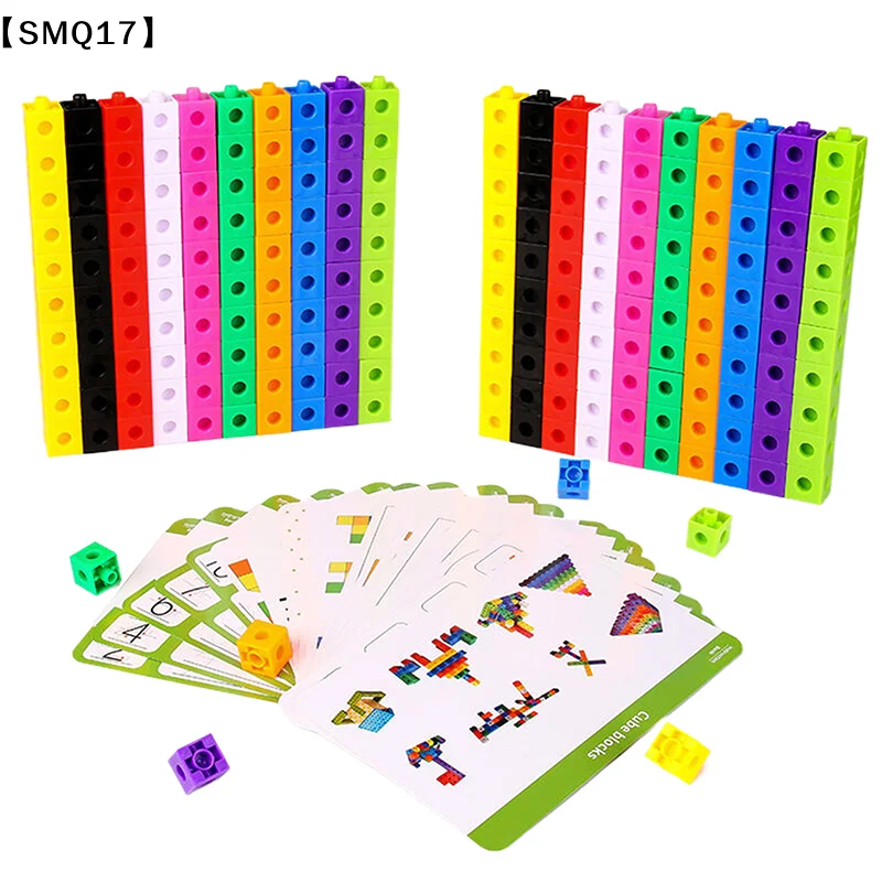 50/100Pcs Home School Preschool Connected Cube Toys For Mathematical Counting Plastic Counting【SMQ】