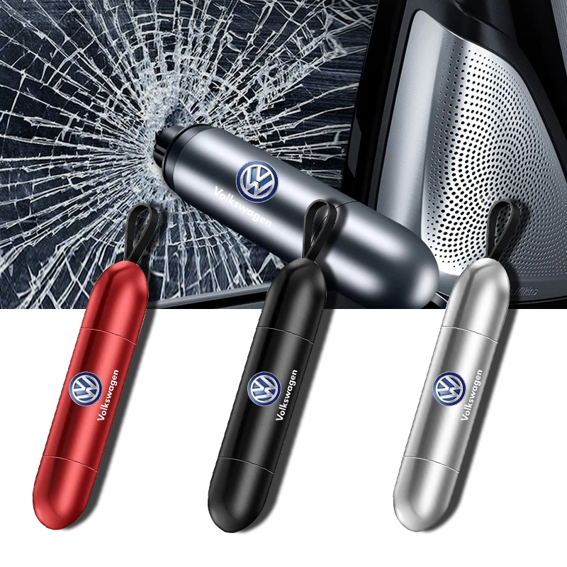 New Car Mini Security Safety Emergency Hammer Glass Breaker For Volkswagen Golf-5 6 7 Bora Jetta POLO MK4 MK6 Bora Passat B5 B6