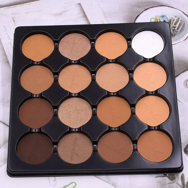 Palette per il contorno del viso a 16 colori 3d Silhouette Palette per il trucco dell'ombra del naso per le donne Palette per fard impermeabile a lunga durata abbastanza trucco