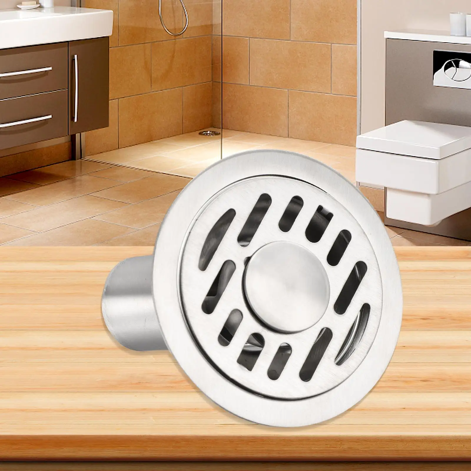 

Ванная комната, гараж, подвал, туалет для дома, кухни, отеля, слив для пола, утолщенная нержавеющая сталь, 10 см, против засорения, 1 шт.