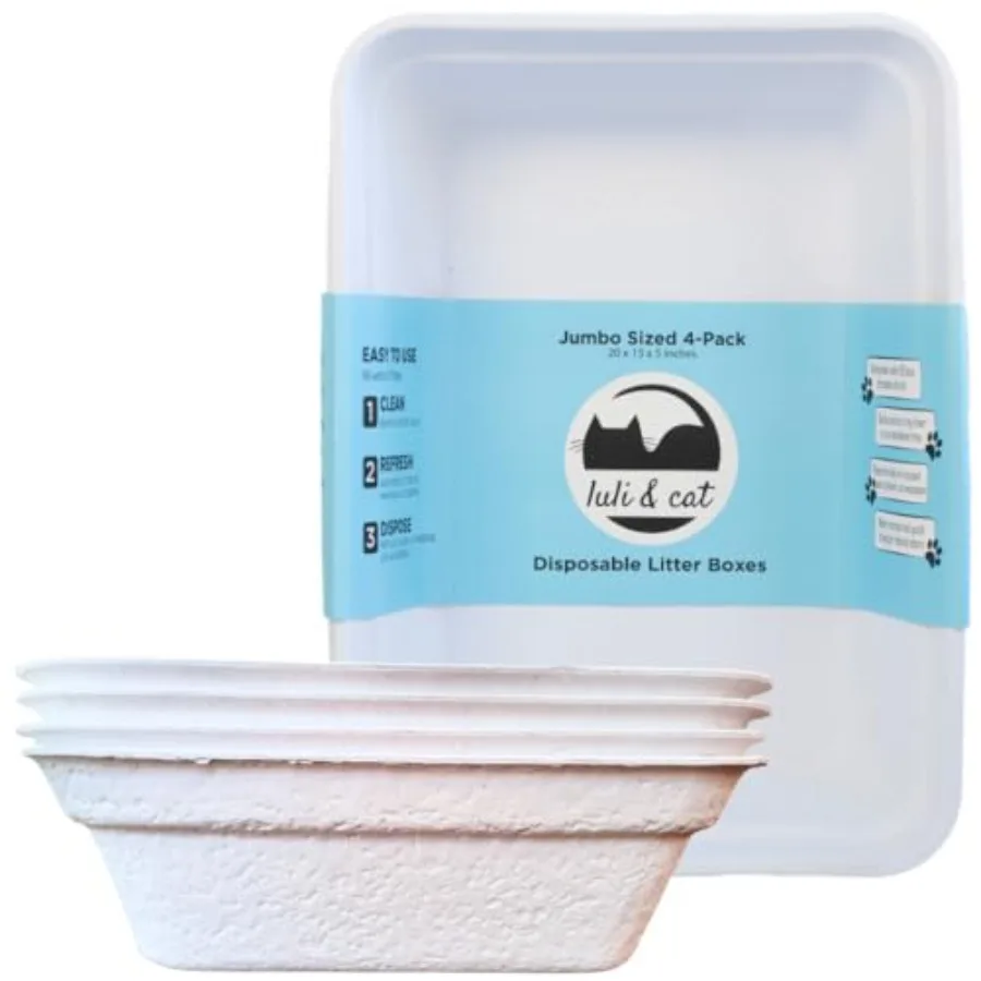 

Disposable Litter Box Sized Colored Durable and Water Resistant