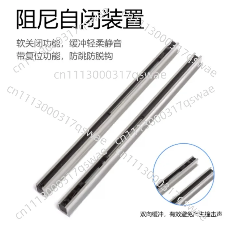 Twoway Buffer Ghost Door Hardware Sliding Invisible Door Rail Slide Accessories Track for Kitchen Bedroom
