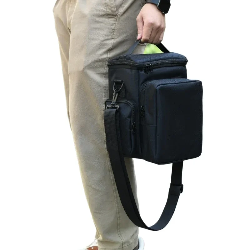 Wireless Microphone Storage Bag 6 Detachable Compartments Microphone Bags Adjustable Shoulder Strap Bag Multi-pocket Organizer