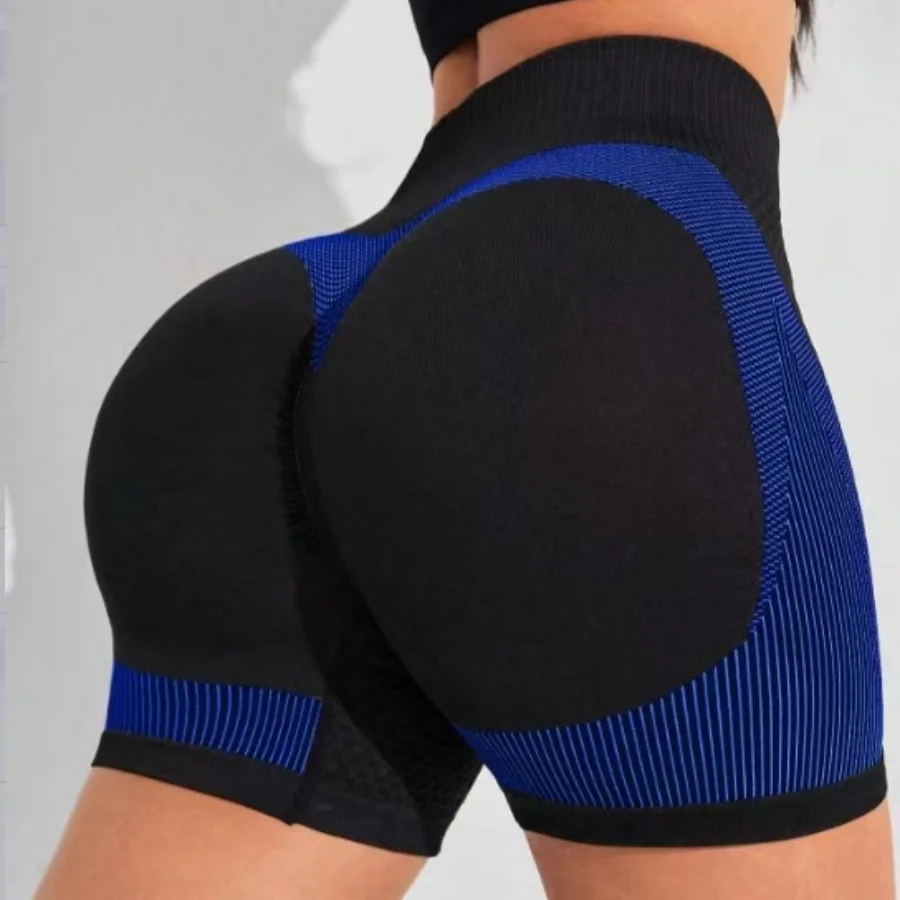 Women High Waist Workout Shorts Seamless Butt Lifting Tummy Control Tights Comfort Ruched Booty Smile Yoga Shorts