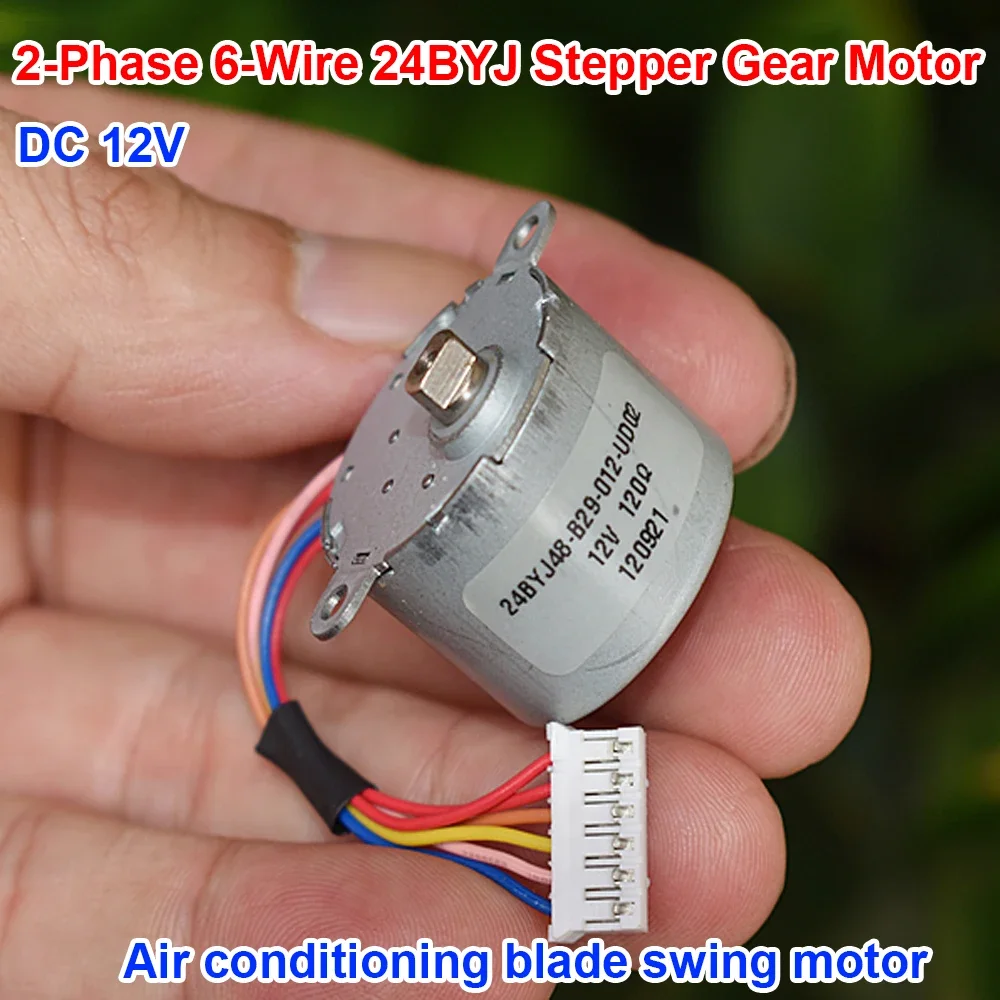 DC12V Mini Stepping Motor Two-phase Six-wire Micro 24BYJ Stepper Reducer Motor Air Conditioning Blade Swing Control Motor