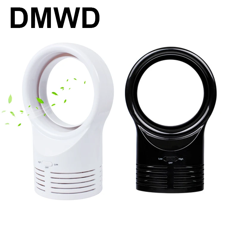 

DMWD 110V/220V Portable Bladeless Cooling Fan Electric Desktop No Leaf Air Cooler Fans Strong Wind Blower Ventilador Office Home