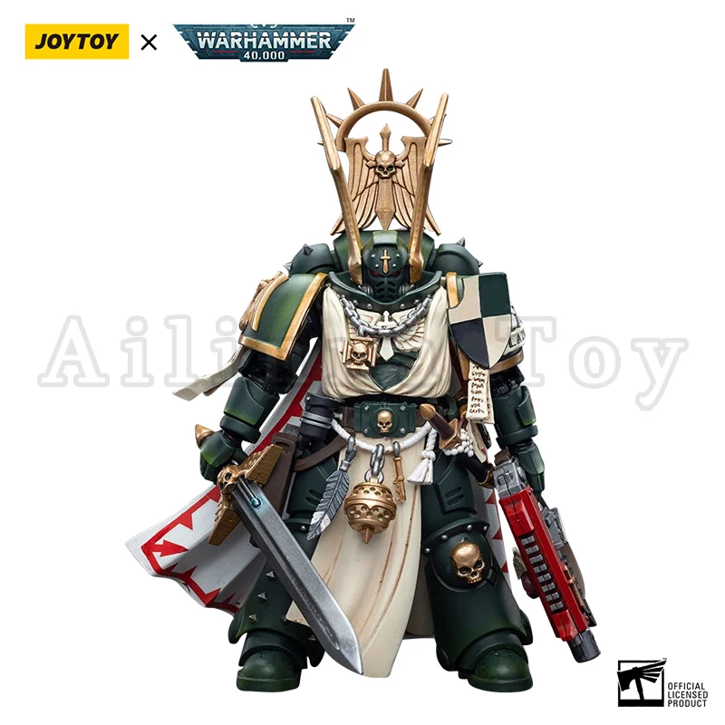 JOYTOY 1/18 Action Figure 40K Dark Angels Master Lazarus Master With Power Fist Anime Military Model Free Shipping