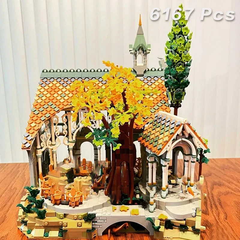 In Stock 6167pcs Film Series of The Rings Street View Home Decoration Model Compatible 10316 Style for Kids Christmas Gifts