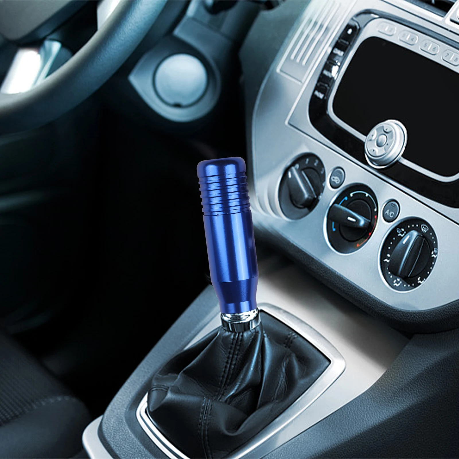 Aluminum Shift Knob Gear Shift Knob 5 6 Speed Adapter Precise Fit Comfortable Grip For Manual And Automatic Vehicles
