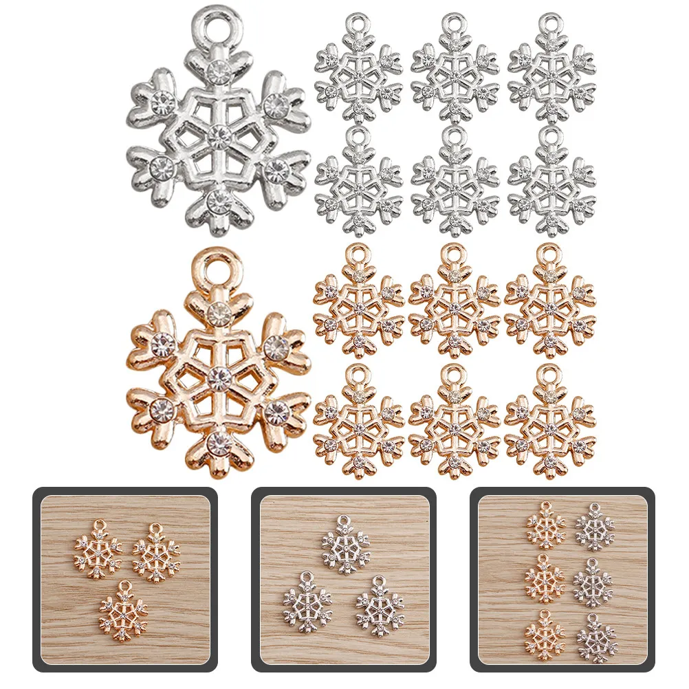 

20 шт. подвесок-снежинок из сплава для украшений, идеально подходят для создания ожерелий, браслетов, брелоков, креативных подарков, изготовления ювелирных изделий