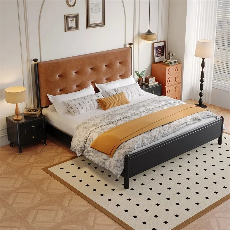 سرير مزدوج للنوم المنفوش للعائلة، سرير مزدوج أمريكي أنيق عالي الجودة، أثاث غرفة نوم Muebles Para Cuarto Recamara #4