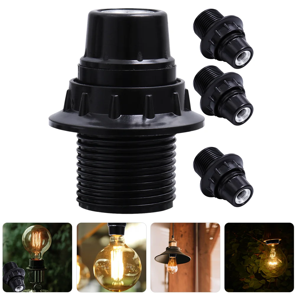 E14 Aluminum Cover Bakelite Lamp Holder Screw Self-locking Half-thread (4pcs) Replacement Light Socket Bulb Base Bulbs