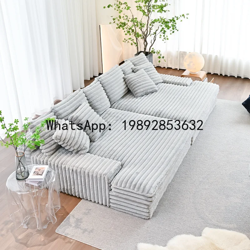 CZ Giant Plush Cat Bed Wave Stripe Large Size Private Theater Large Size