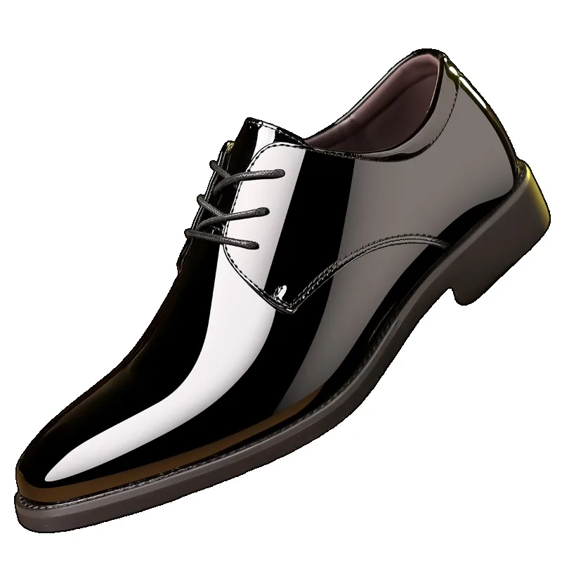 

Men Derby Shoes PU Lace Low Heel Trendy Groom Banquet Shoes Business Formal Men Shoes Size 39-48