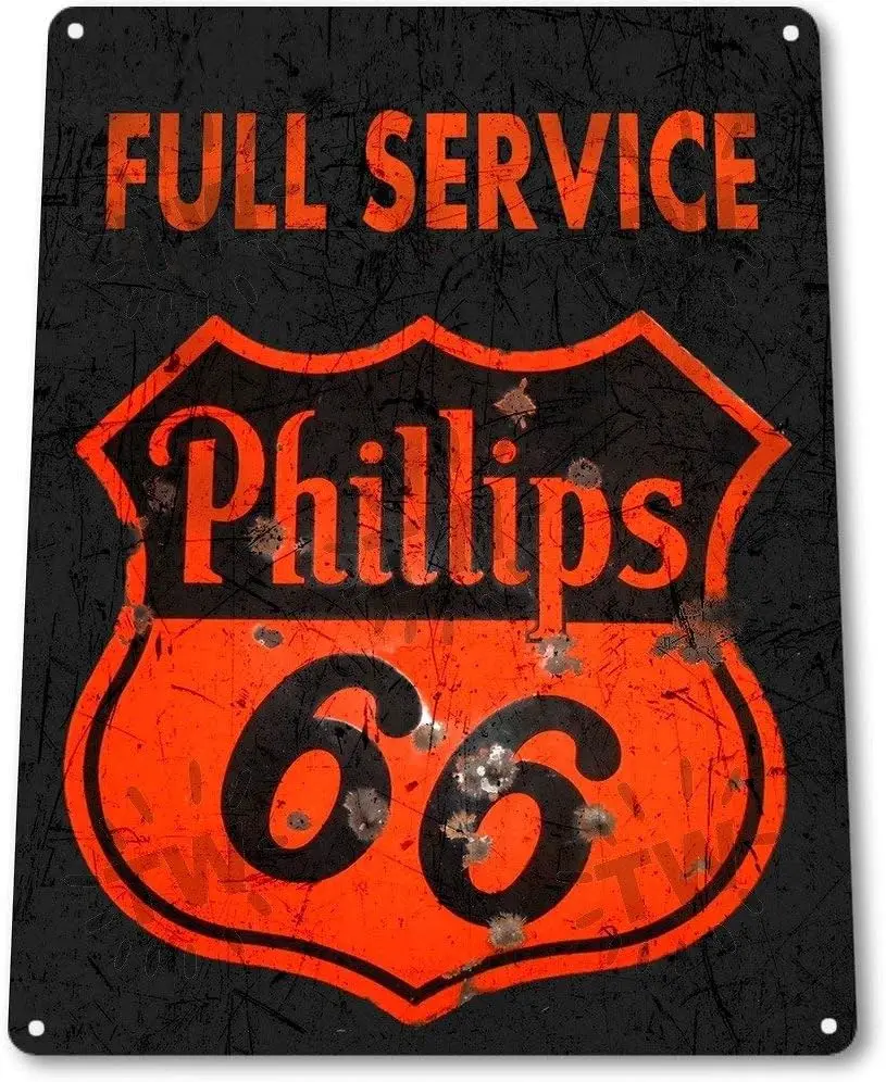 

12 x 8-Й TIN SIGN Phillips 66, деревенский газойль, металлическая табличка, декор, топливная станция