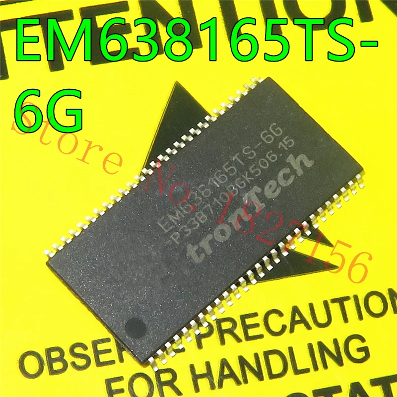 1pcs/lot EM638165TS-6G TSOP-54   4M x 16 bit Synchronous DRAM (SDRAM)