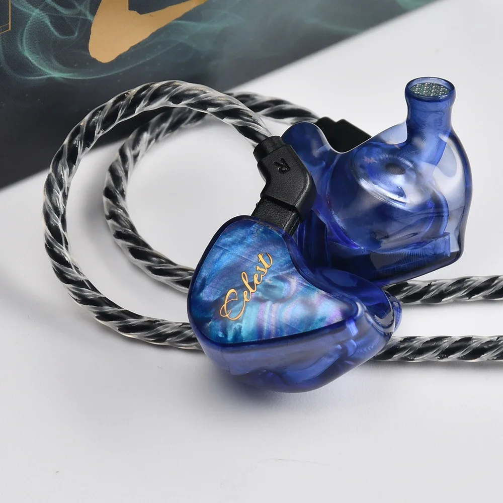 Kinera Celest Wyvern Qing HIFI auricolari in-Ear Driver dinamico LCP da 10mm con microfono a braccio staccabile connettore da 3.5mm 2pin