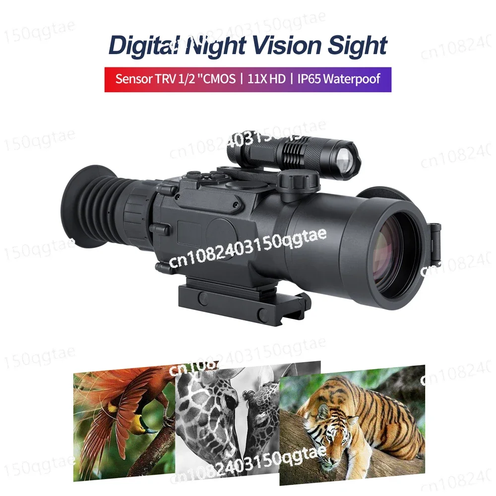 Night Vision Riflescope 4X Monocular Infrared Digital Sight Φ50mm for Hunting Wildlife Bird WatchingCamping Hiking