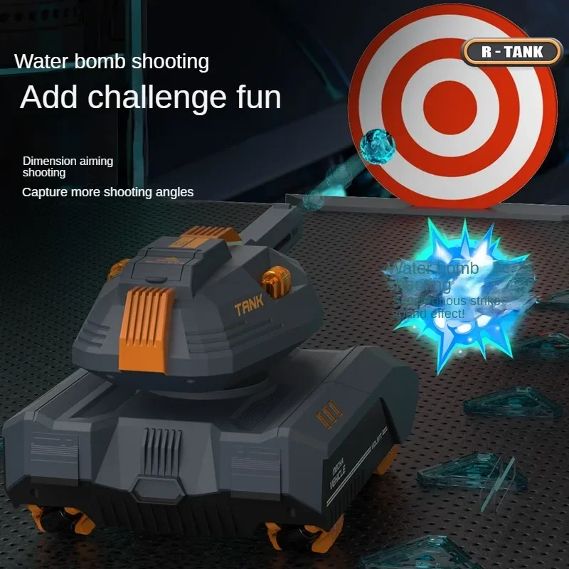 RC ถังของเล่น 2.4G วิทยุควบคุมรถ 4WD Crawler ระเบิดน้ําสงครามถังควบคุมท่าทางผู้เล่นหลายถัง RC ของเล่นเด็กของขวัญ