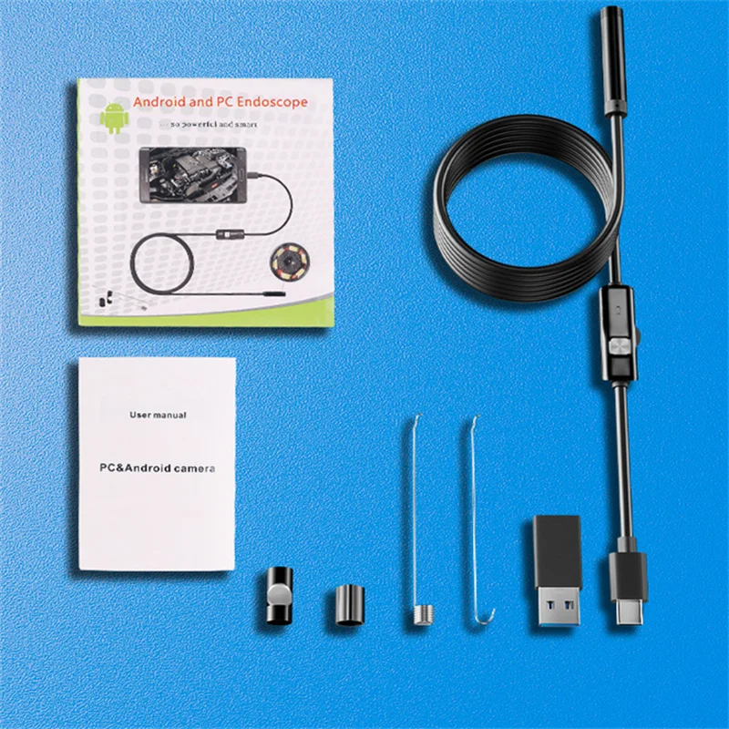 7,0 MM TYPE-C Endoskop Kamera IP67 Wasserdicht 6 LEDs Einstellbare USB Android Flexible Inspektion Endoskop Kameras Für Telefon PC