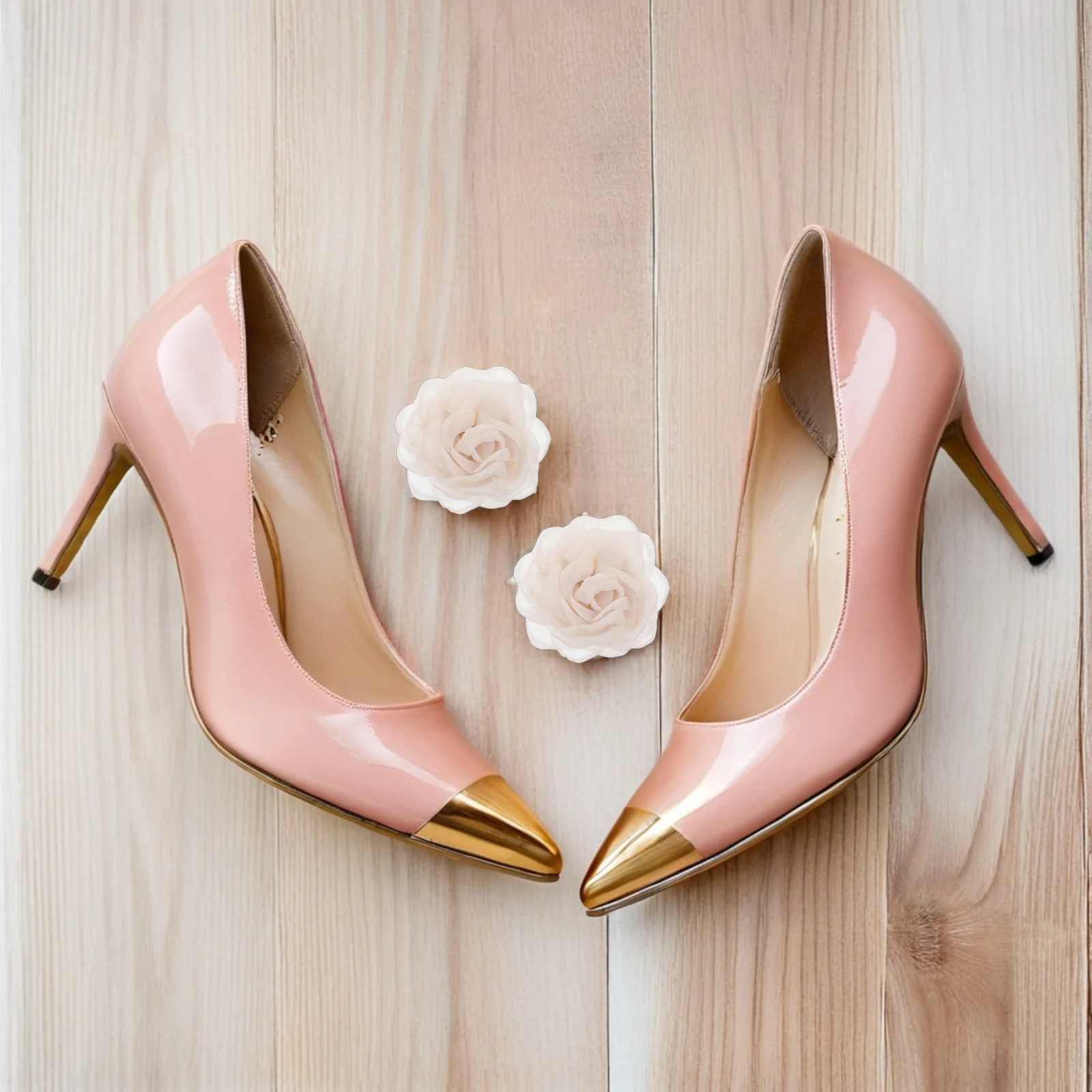 

Lace Shoe Buckle Flower Charms Floral Clips for Shoes Women Heels Laces Rose Decoration Flowers