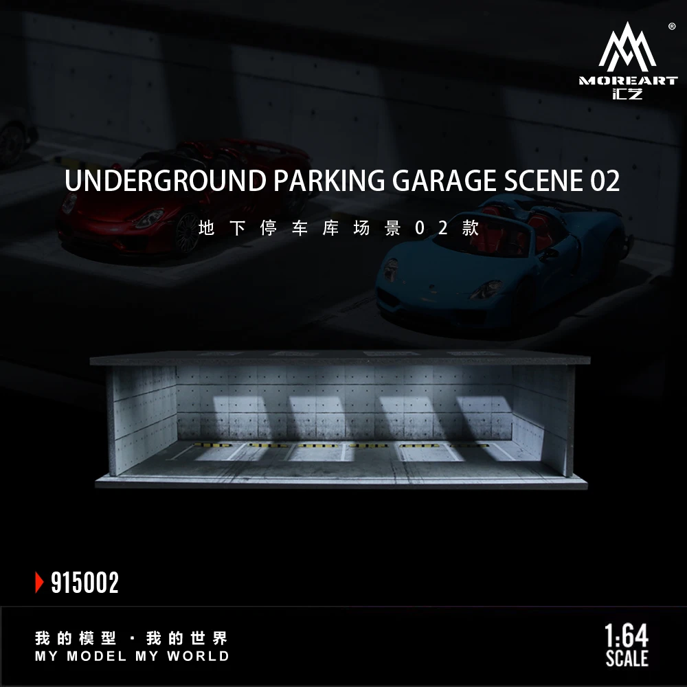 More Art 1:6 Underground Parking Garage Lighting Diorama, Light Version Diorama for Display&Collection&Gift
