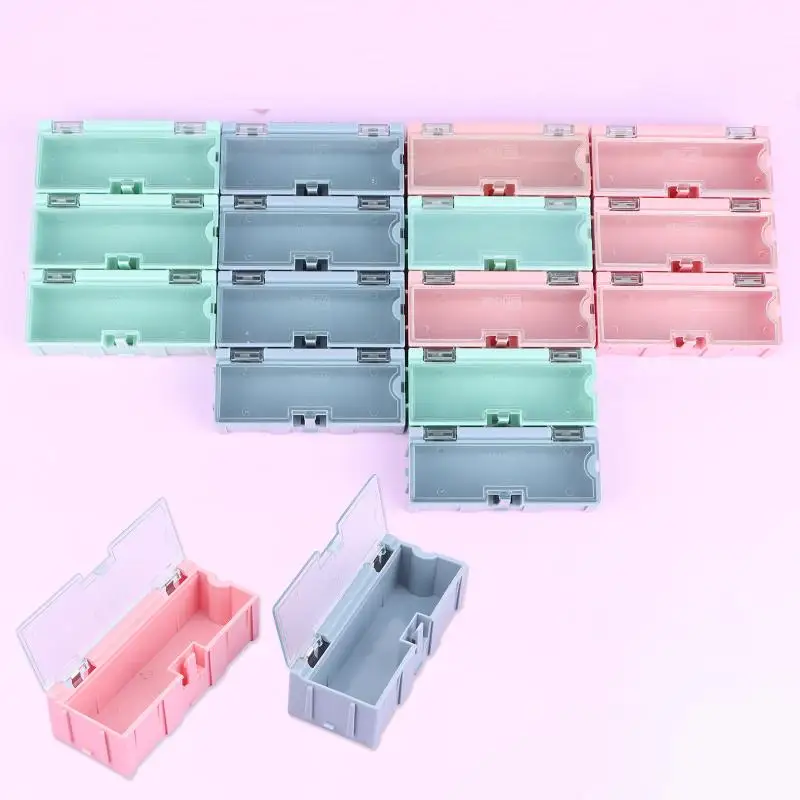 ~5Pcs For SMD SMT Electronic Box Electronic Components Small Screws Nuts Washers Container Mini Splicable Plastic Storage Boxes