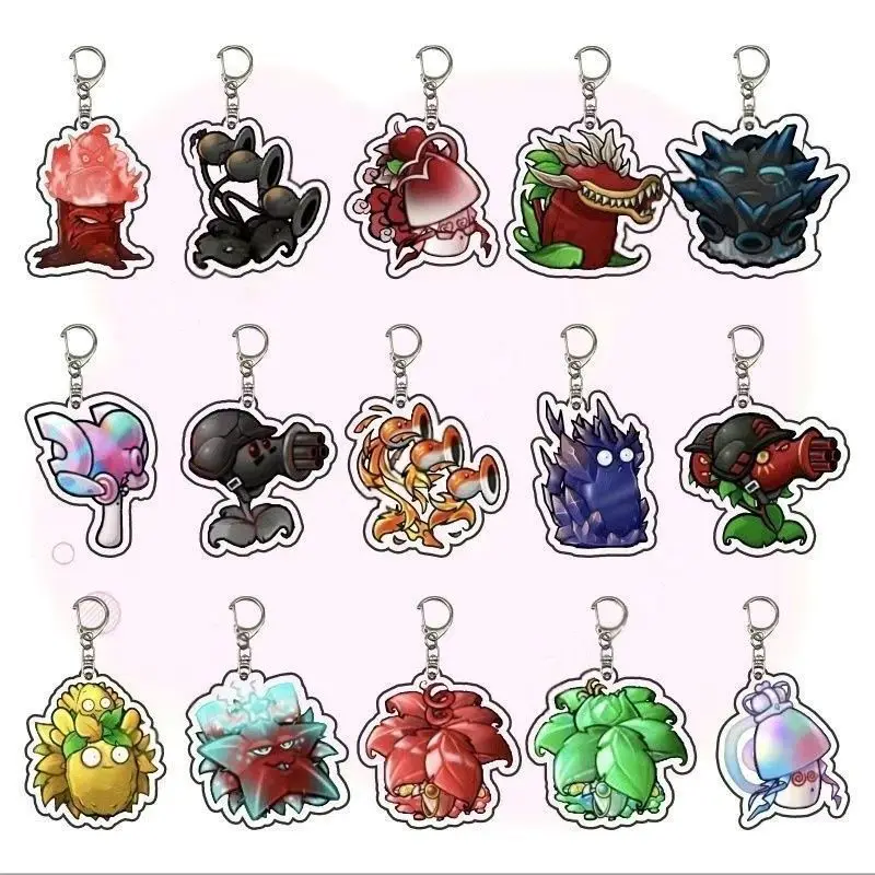 

Plants Vs. Zombies Fusion Edition Second Creation Acrylic Keychain Game Peripheral Bag Gift for Classmates Accessories