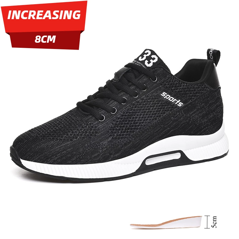 

Men's Casual Functional Shoes: Comfortable, Breathable, Street Fashion, Durable Sports Shoes. Invisible Height Increase By 8CM
