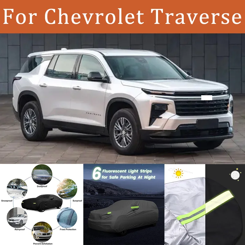 

For Chevrolet Traverse Car Cover Car Waterproof All Weather Automobiles Full Exterior Covers - Sun-proof Outdoor Anti scratch