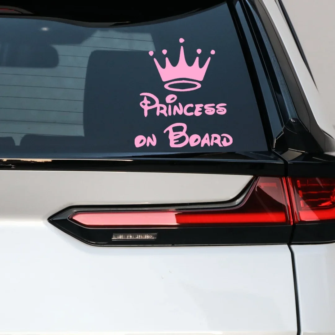 Car Stickers Princess Baby On Board Reflective Decals For Window Windshield Trunk Motorcycles Auto Tuning Styling